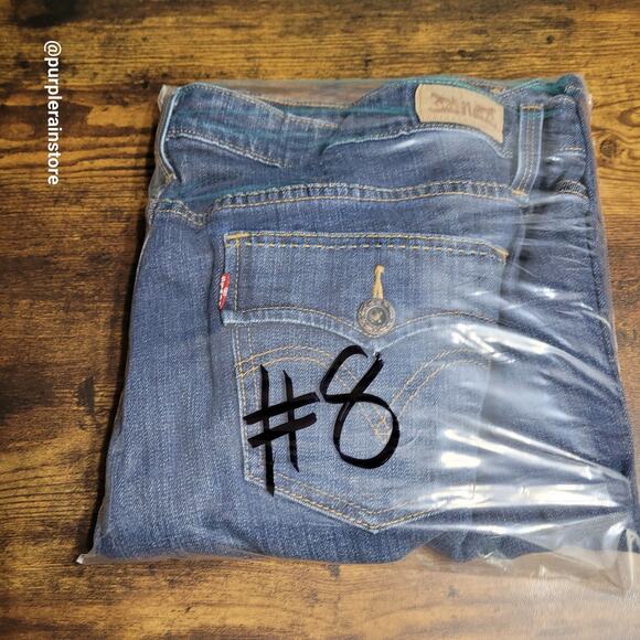 Levi's Jeans 20 S Bootcut 590 High Rise Thick Stitch Medium Dark Wash Denim - Picture 12 of 12